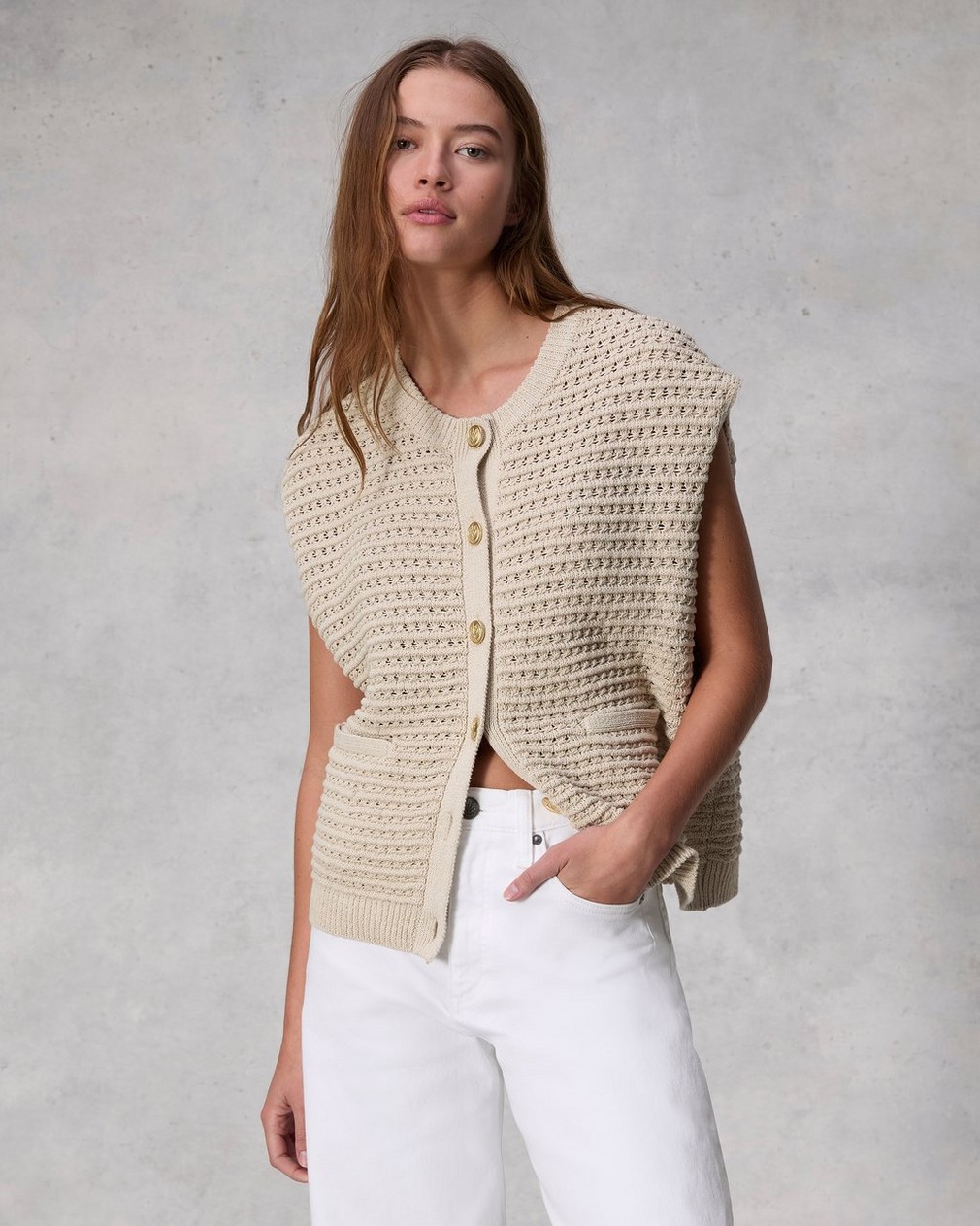Marlee Cotton Sweater Vest