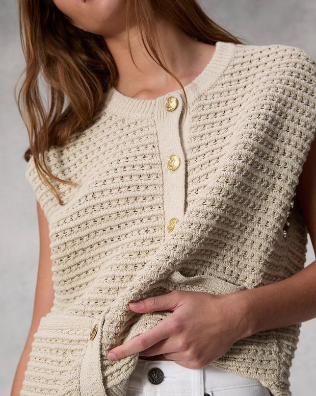 Marlee Cotton Sweater Vest image number 6