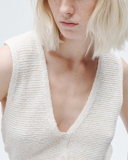 Jackie Cotton Linen Sweater Vest image number 5