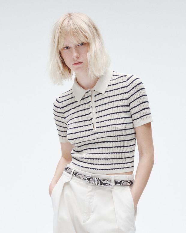 Viola Striped Cotton Polo image number 1