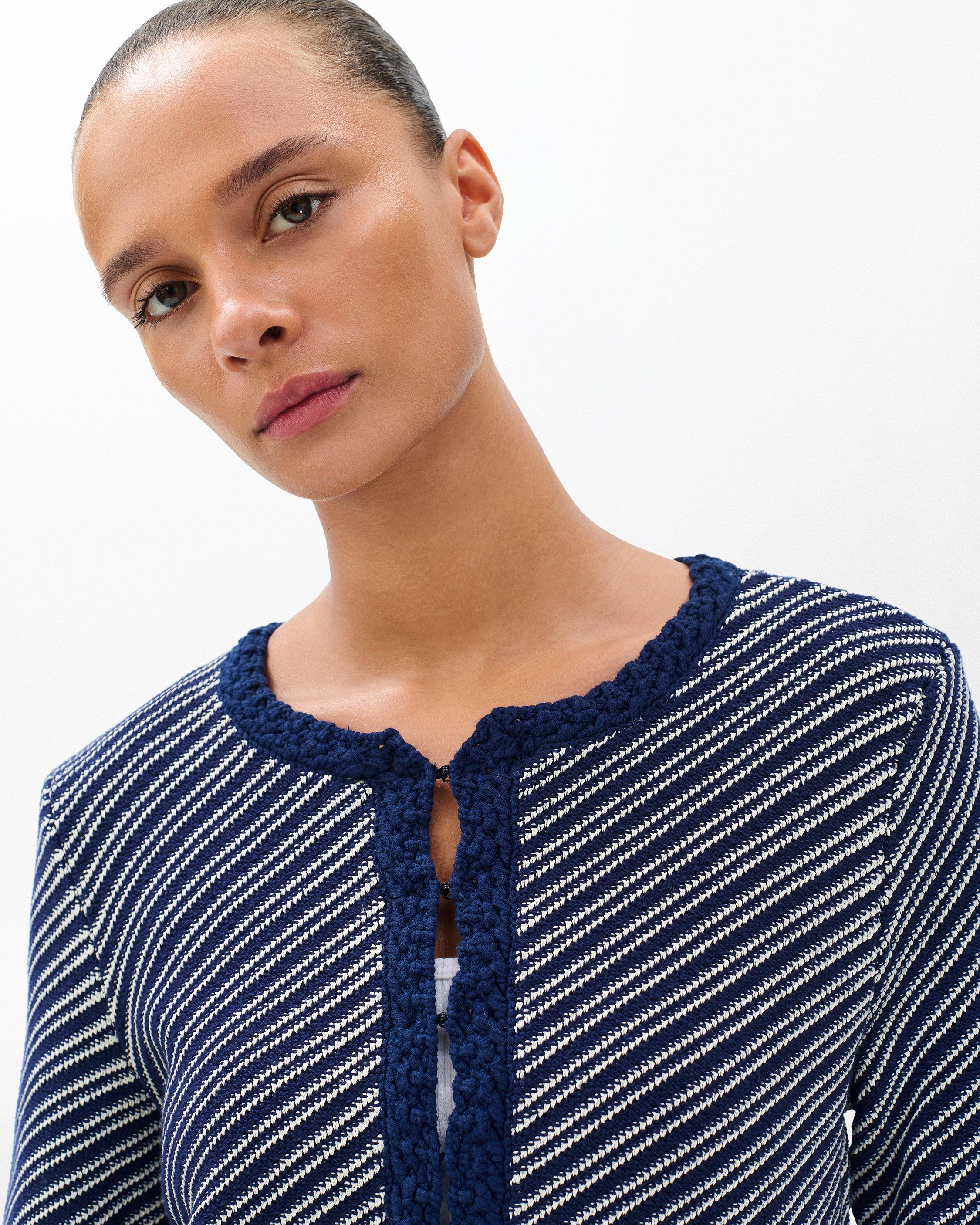Claire Striped Cardigan image number 3