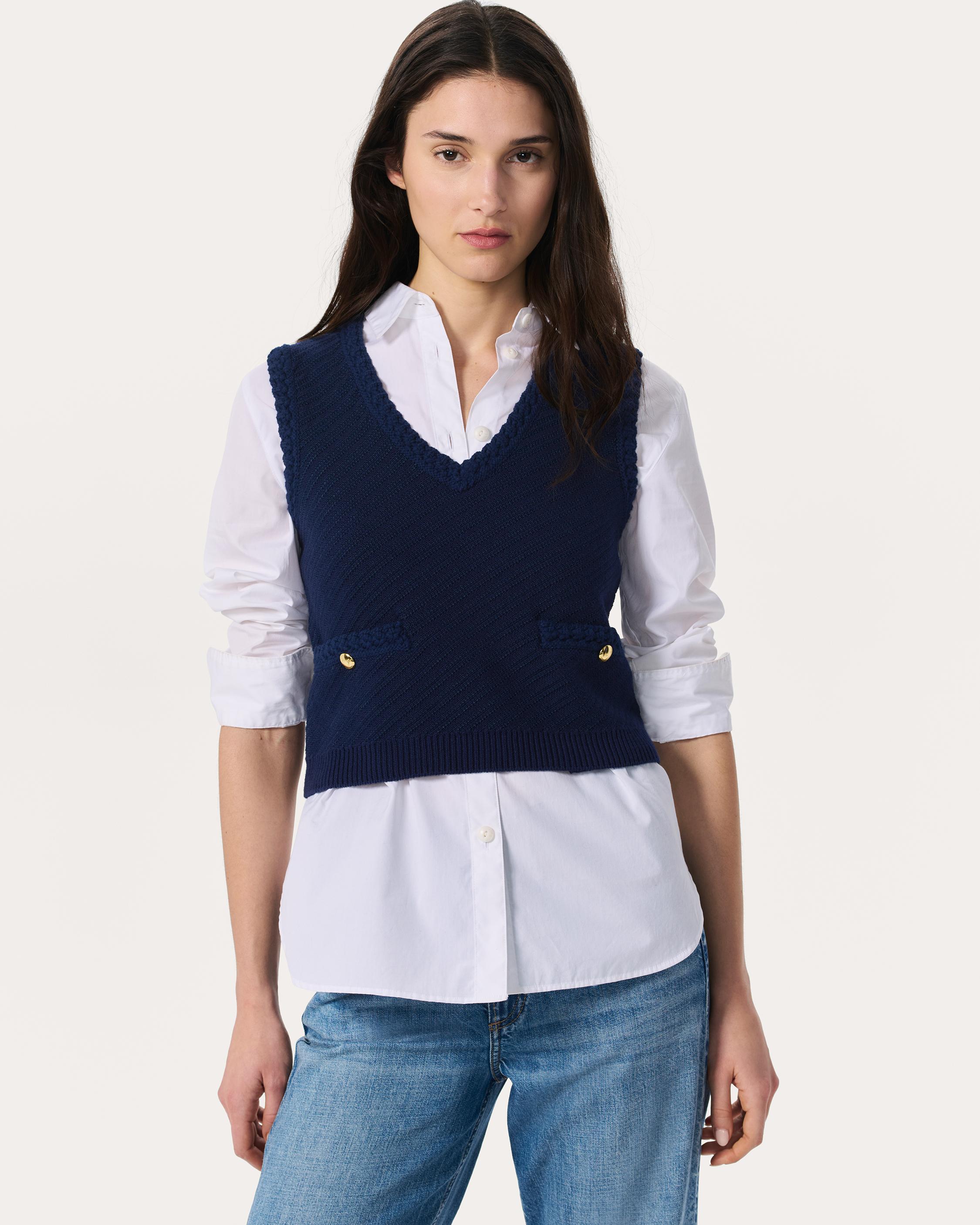 Claire Knit Vest - Indigo | rag & bone