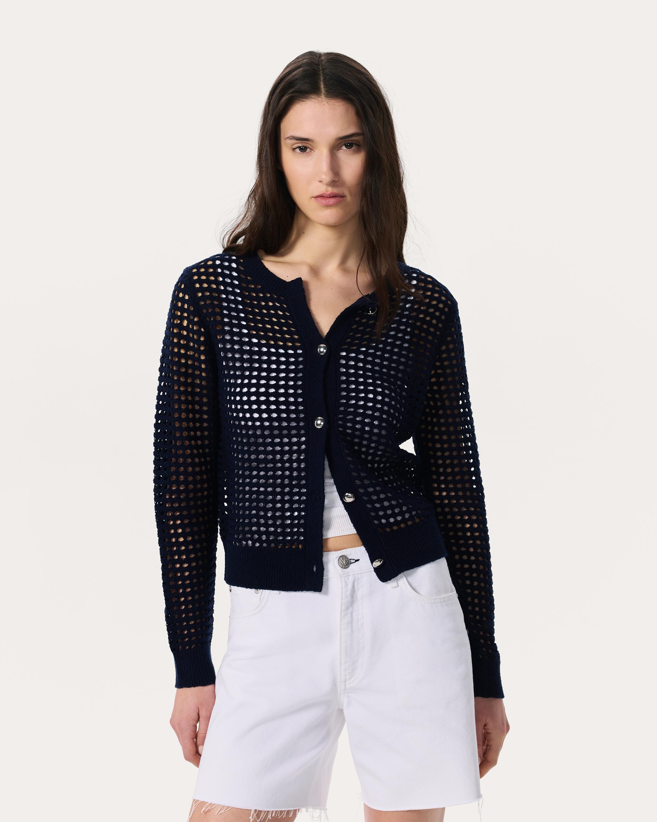 Ezra Open-Knit Cardigan image number 1