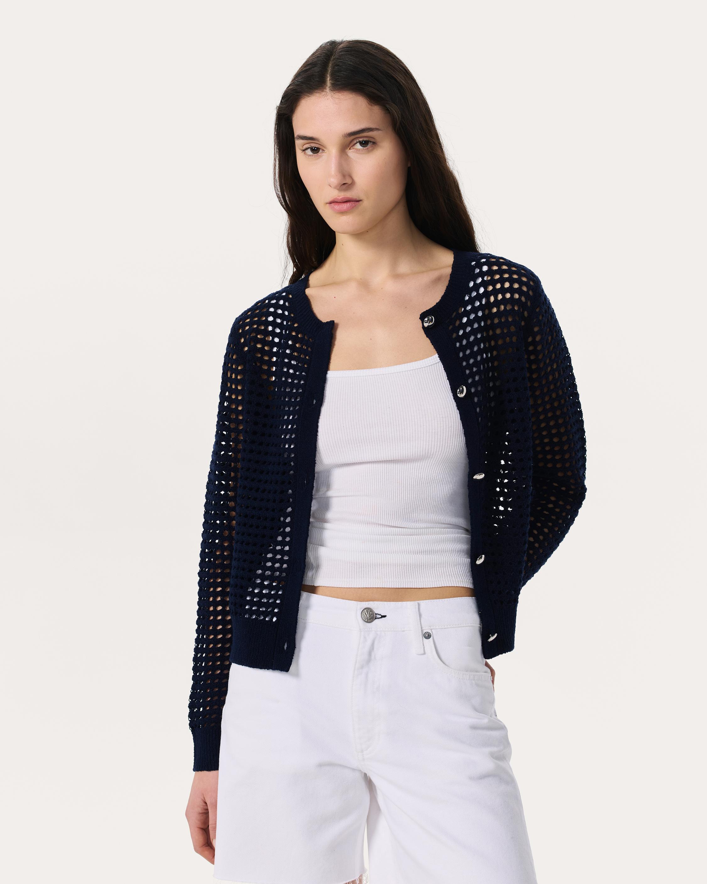 Ezra Open-Knit Cardigan - image 4