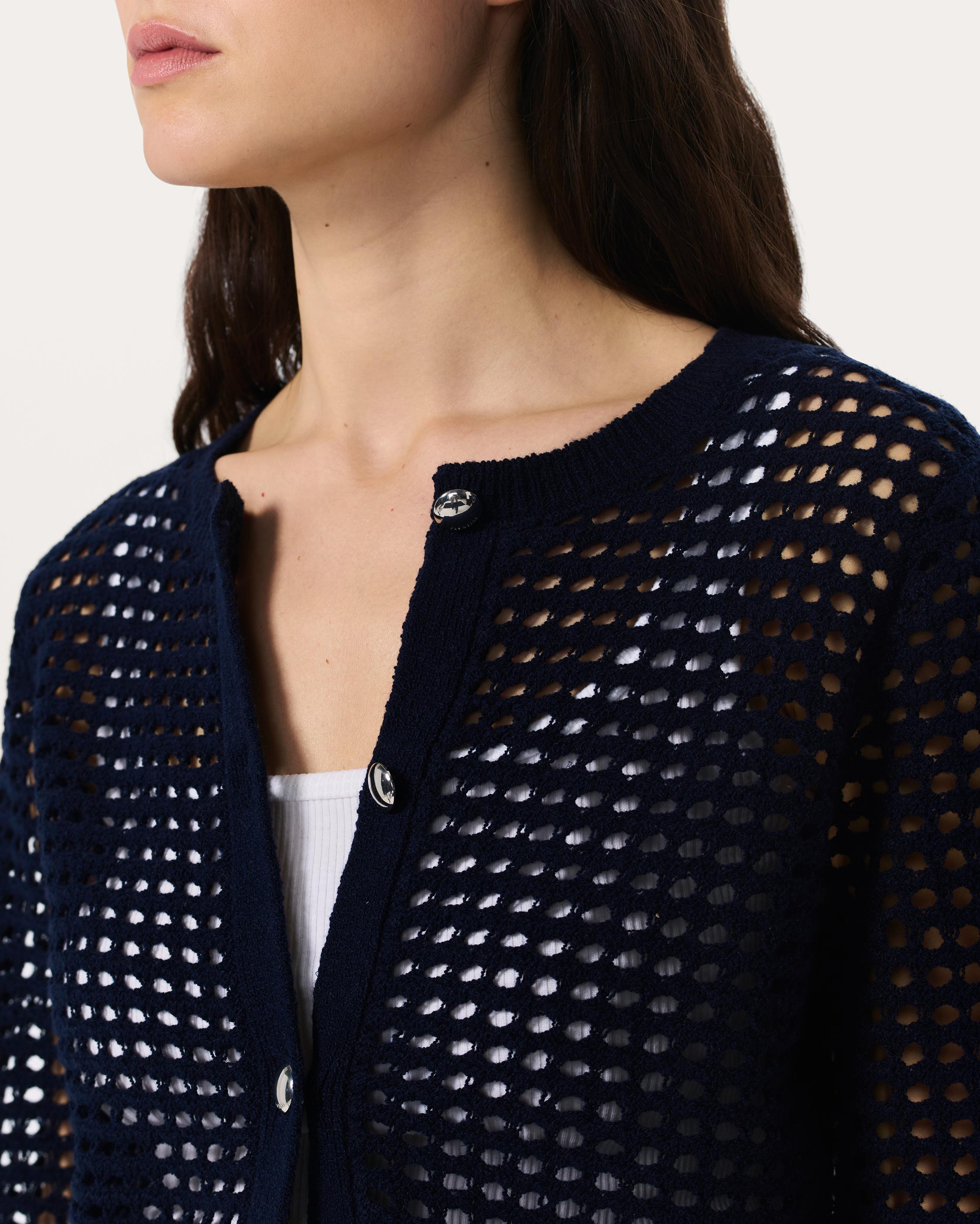 Ezra Open-Knit Cardigan image number 5