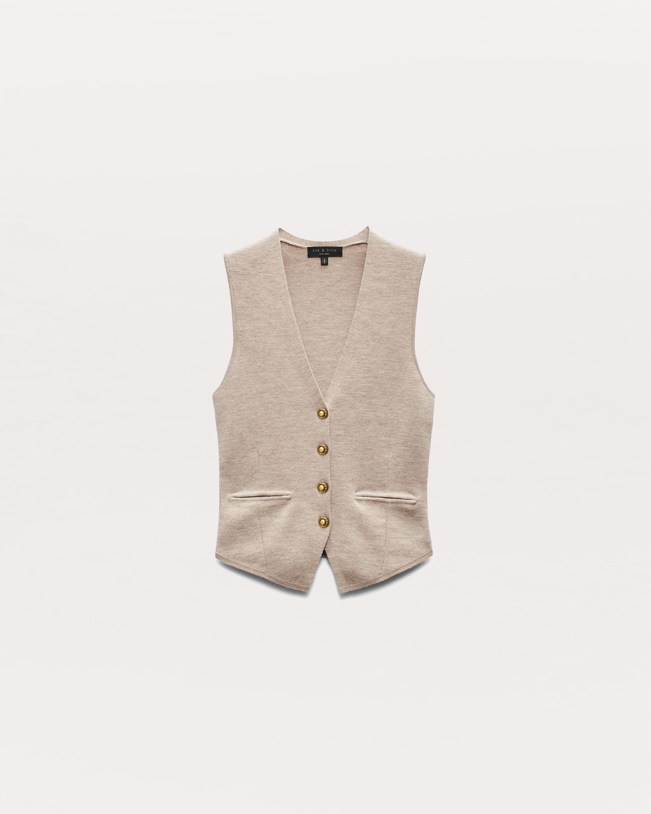 Ella Merino Wool-Blend Sweater Vest - image 2