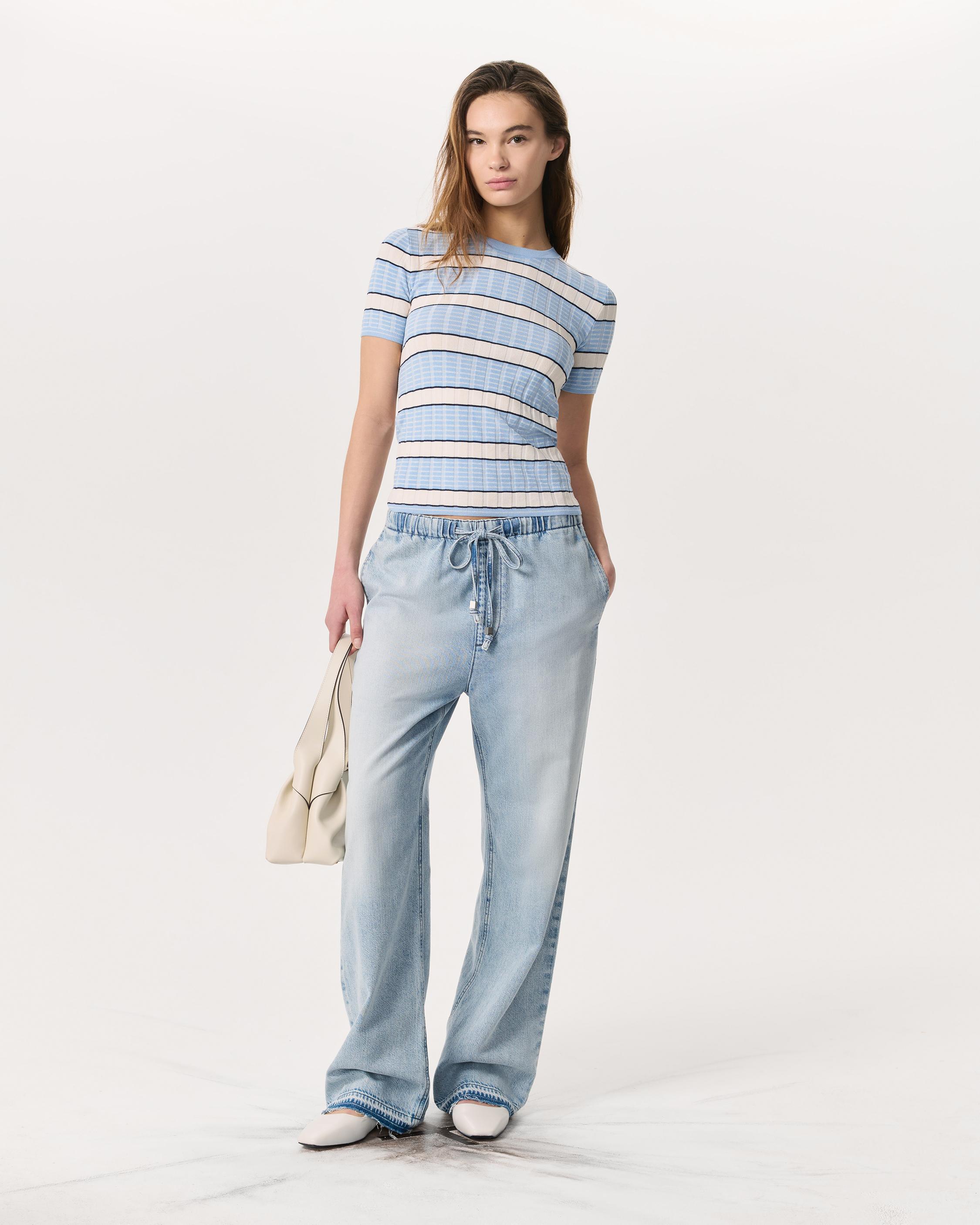 Eloise Striped Short-Sleeve Sweater - image 4
