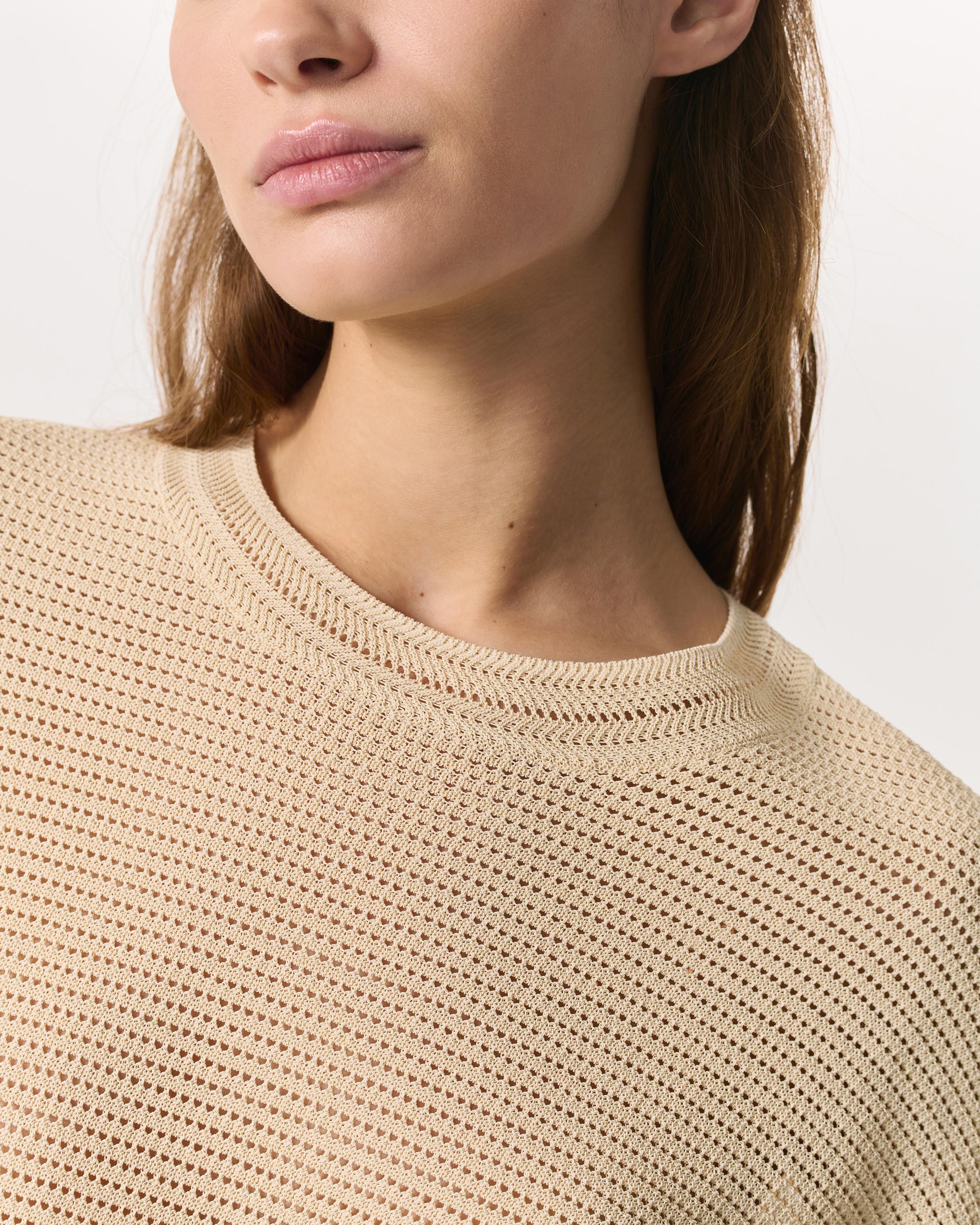 Zoey Oversized Open-Knit Tee image number 3
