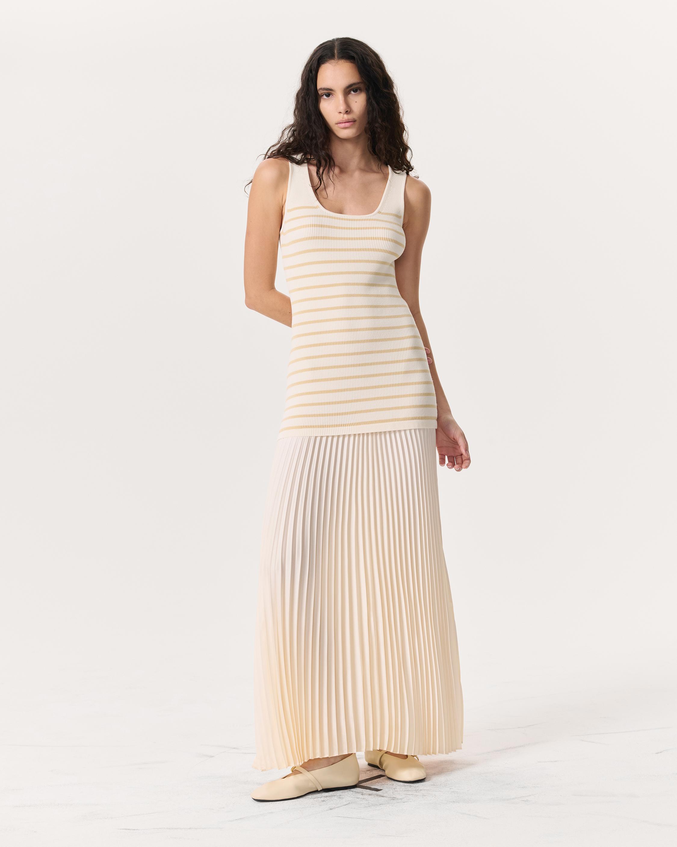 Millie Striped Tank Maxi Dress - Ivory Multi | rag & bone