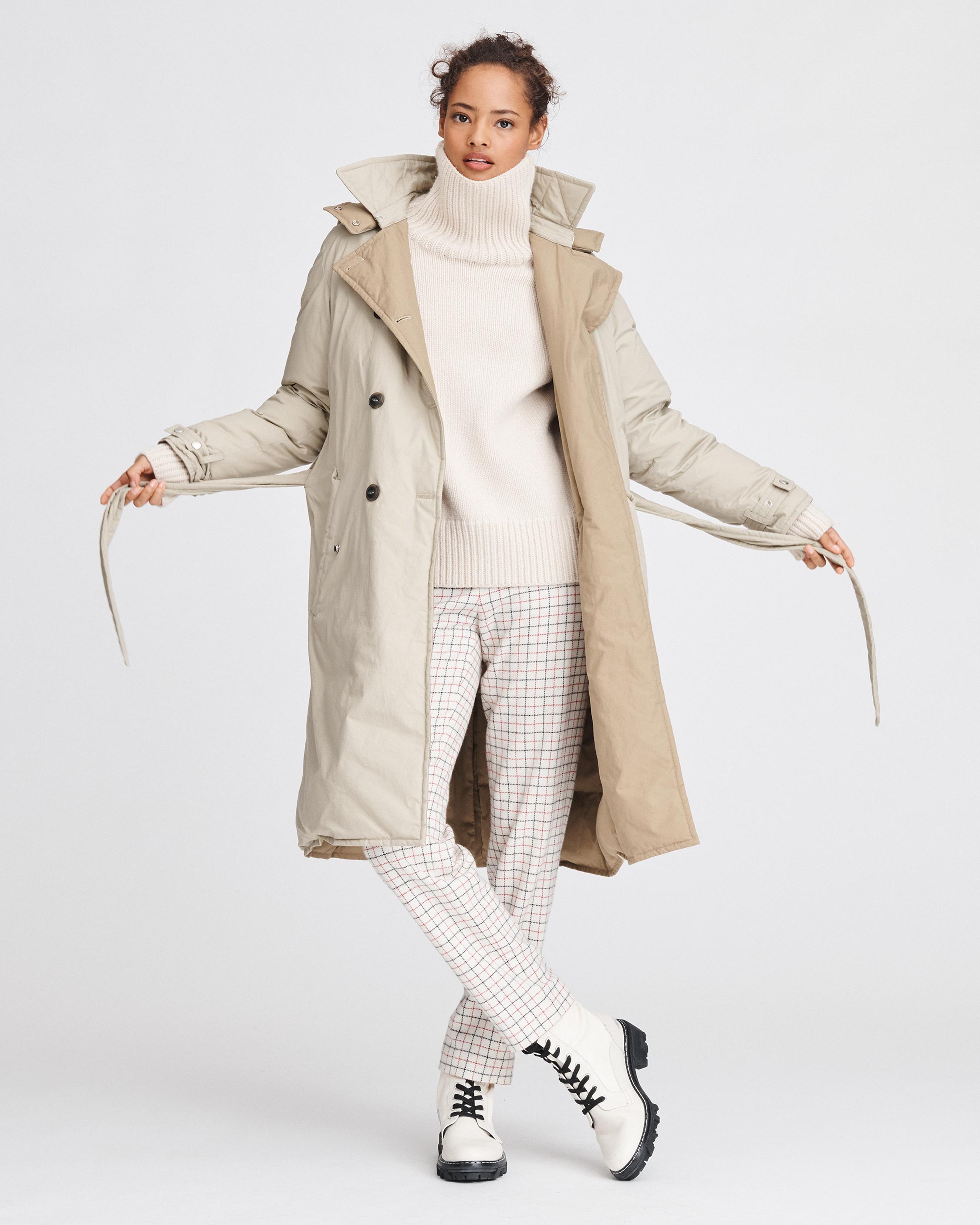 Marcelle Reversible Down Puffer Coat in Tan rag bone