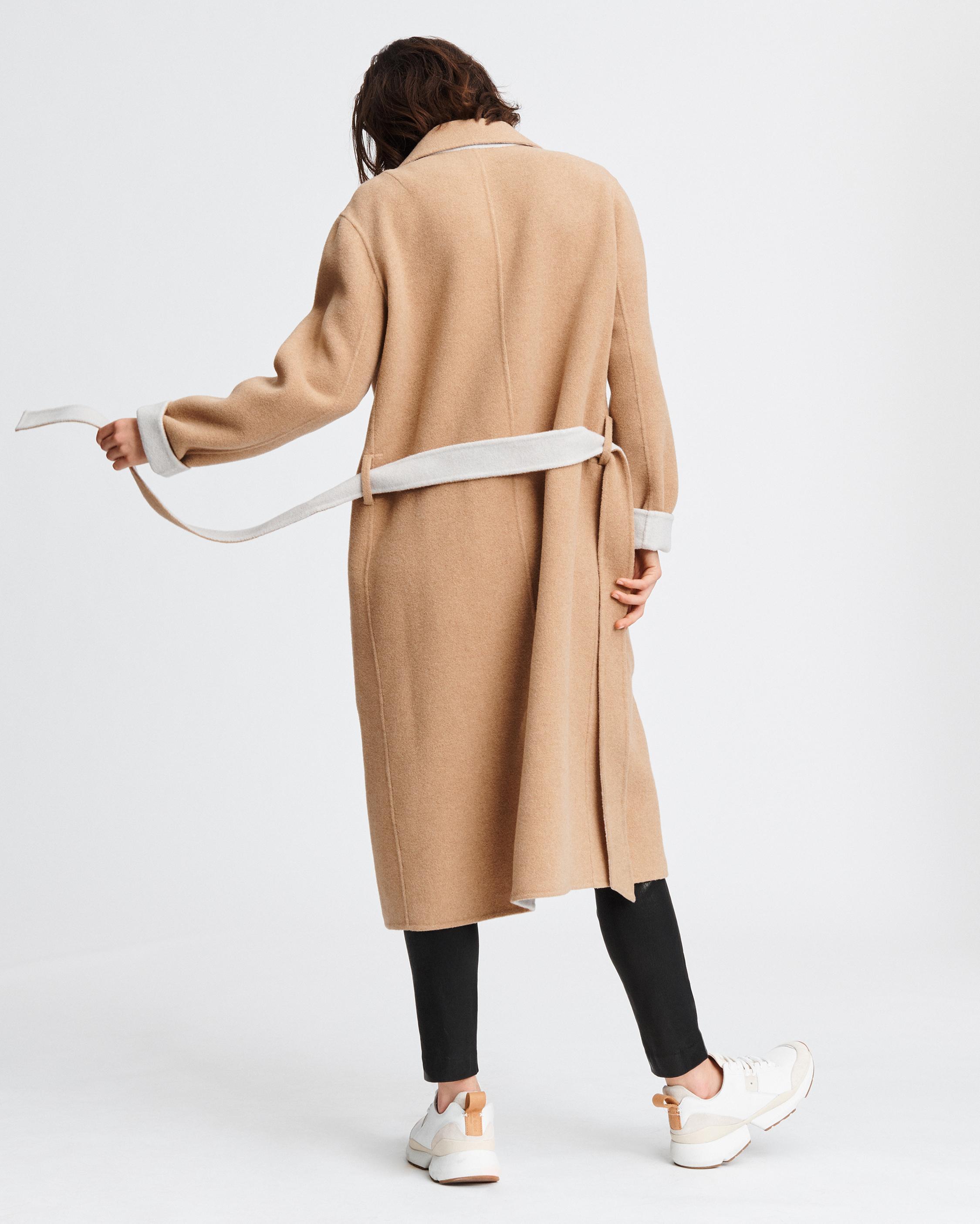 Reversible Wool Coat - Caramel / XS