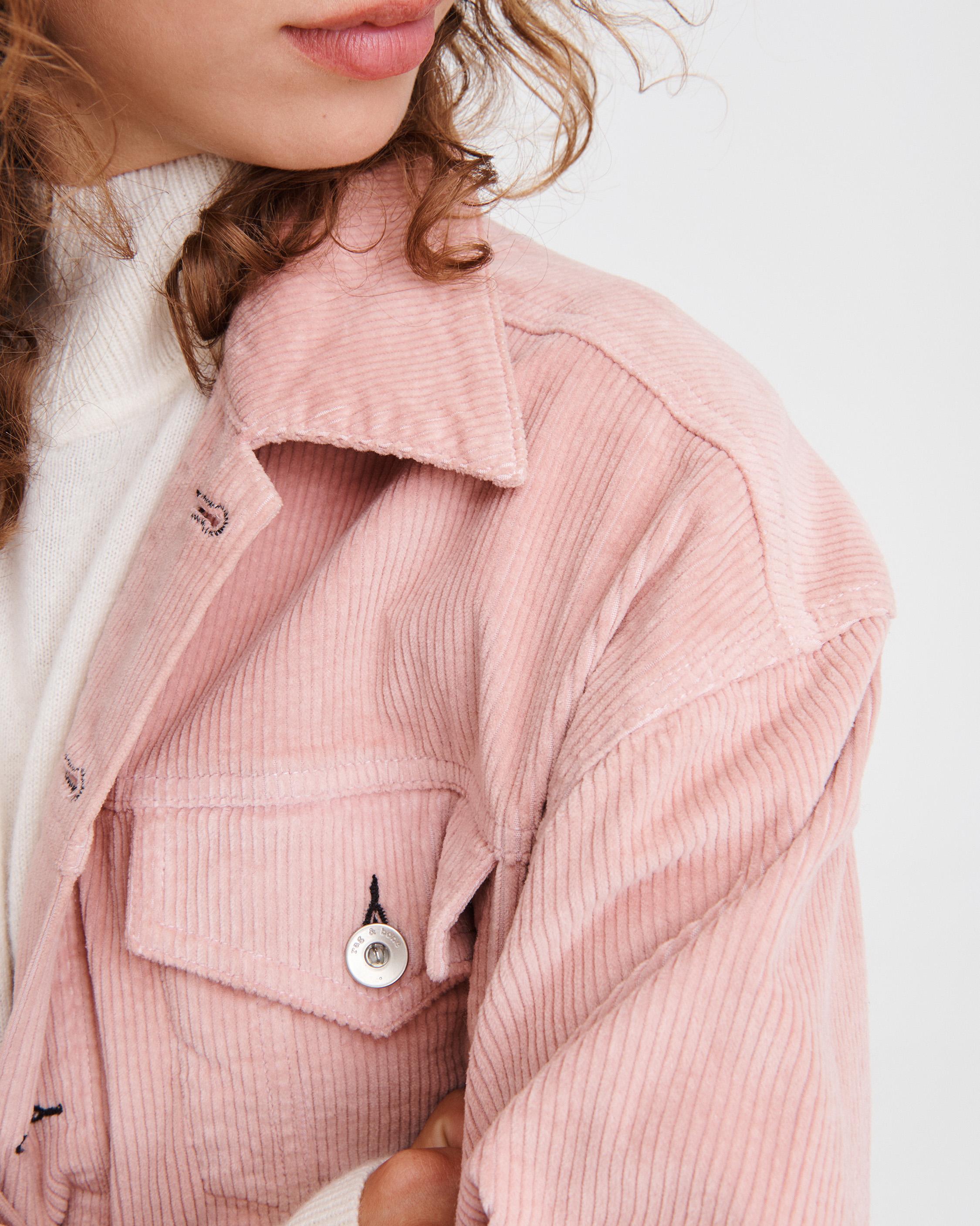 Womens pink hot sale corduroy jacket