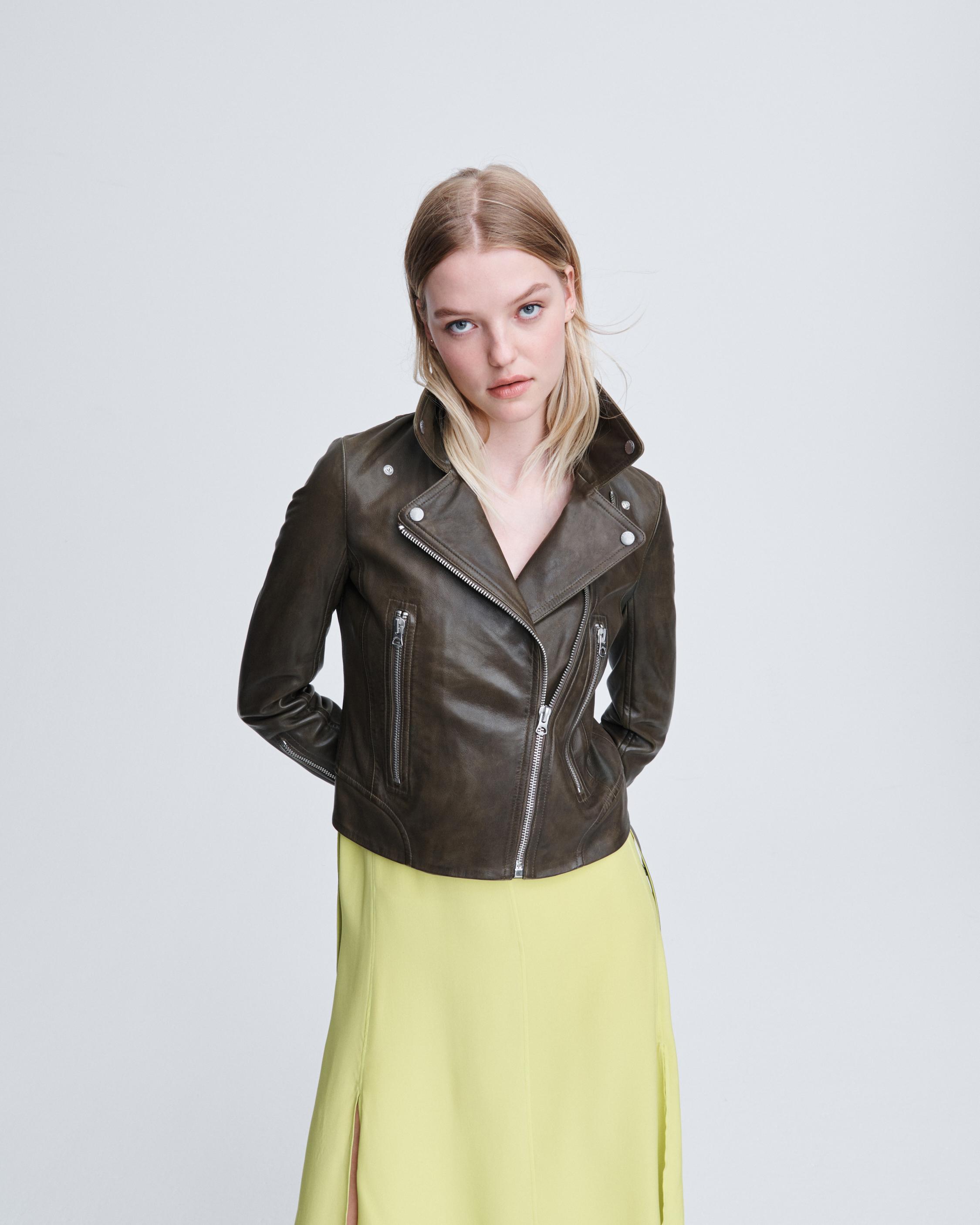 Mack Leather Moto Jacket for Women