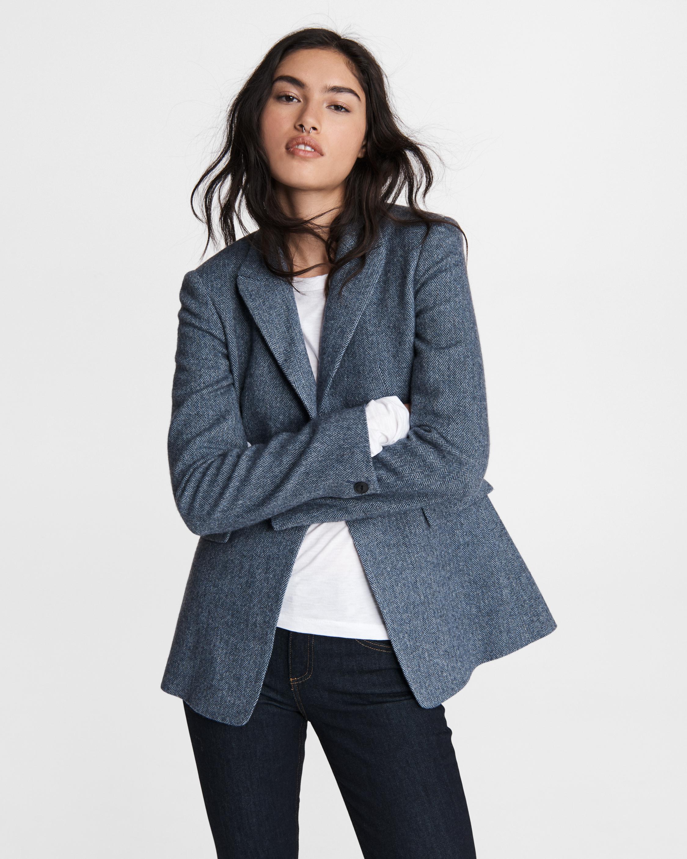 Herringbone on sale blazer womens