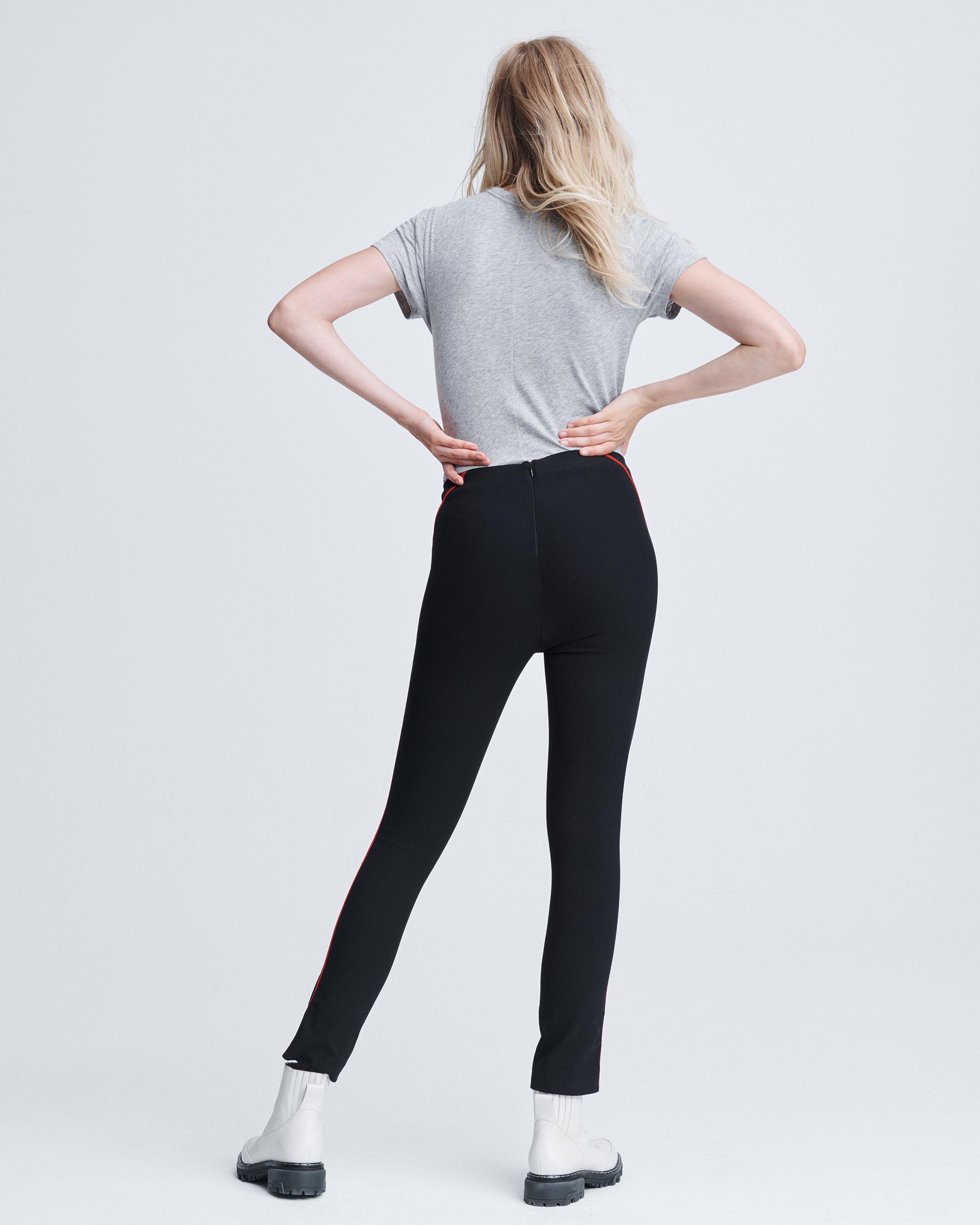 rag & bone Simone Equestrian Stretch Slim Black Cropped Ankle Pants Women's  2