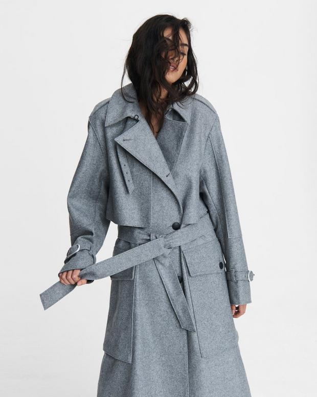 Jonah Wool Blend Trench image number 4