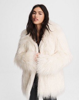 Adelyn Mongolian Faux Fur Reversible Coat image number 1
