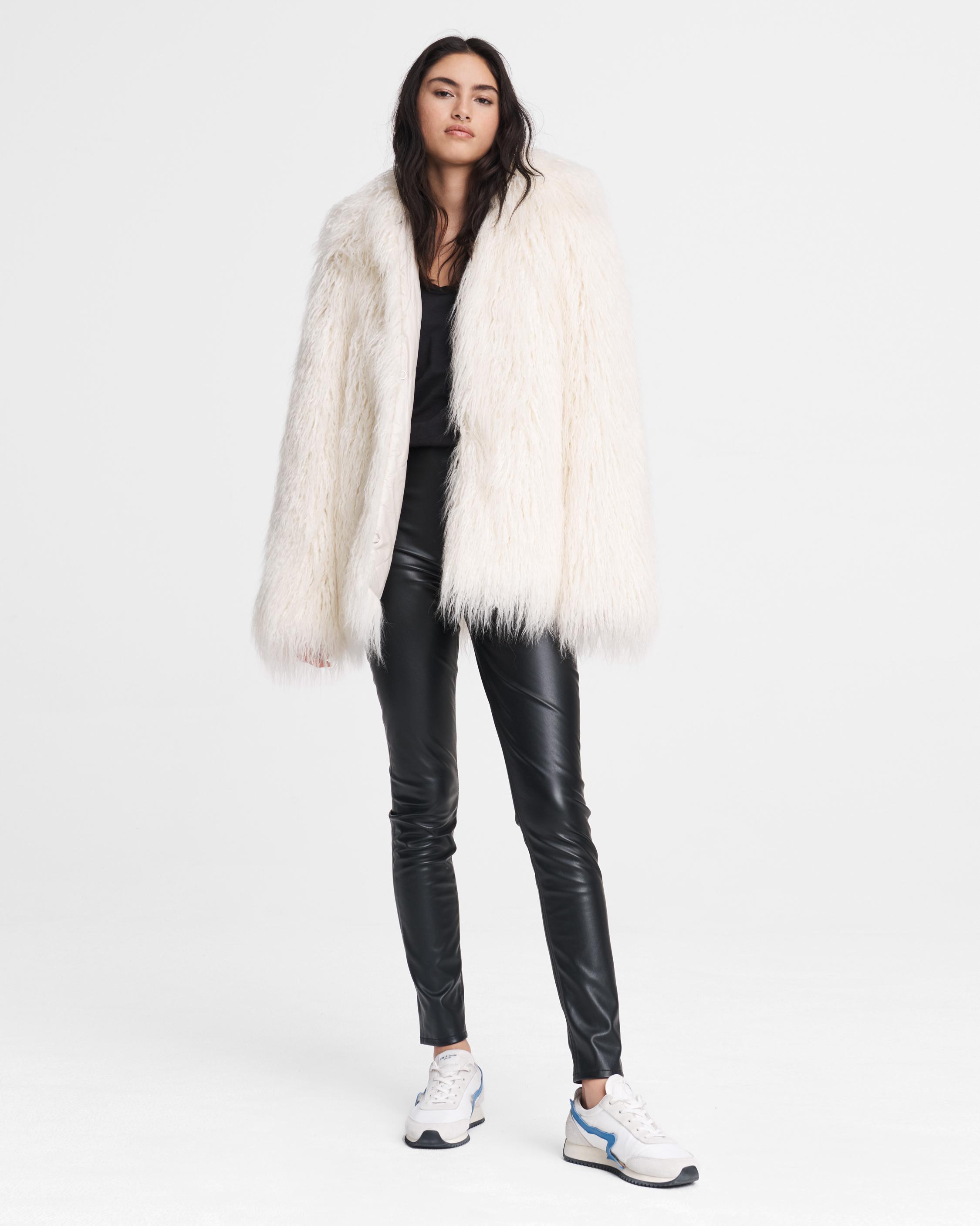 Adelyn Mongolian Faux Fur Reversible Coat