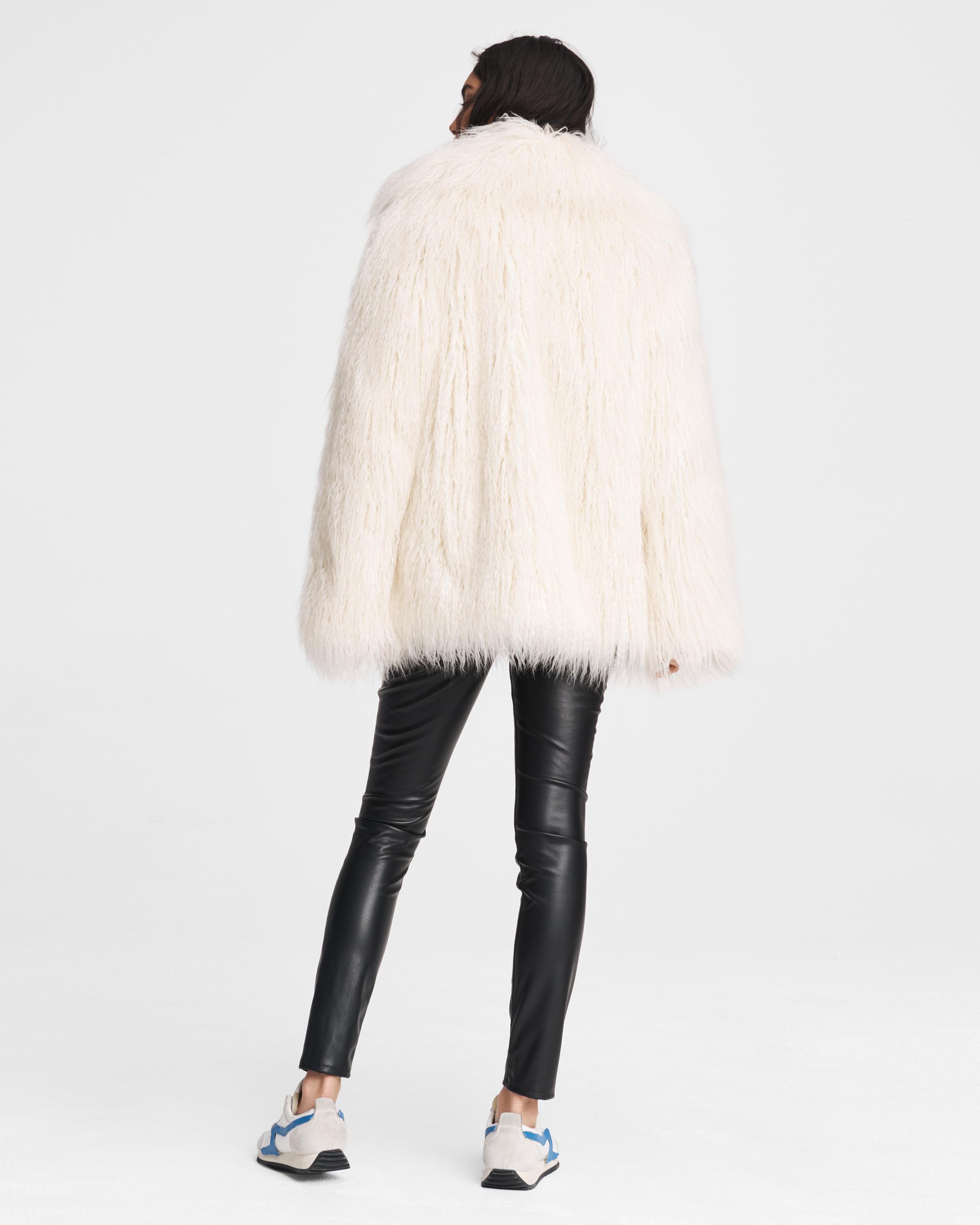 Adelyn Mongolian Faux Fur Reversible Coat