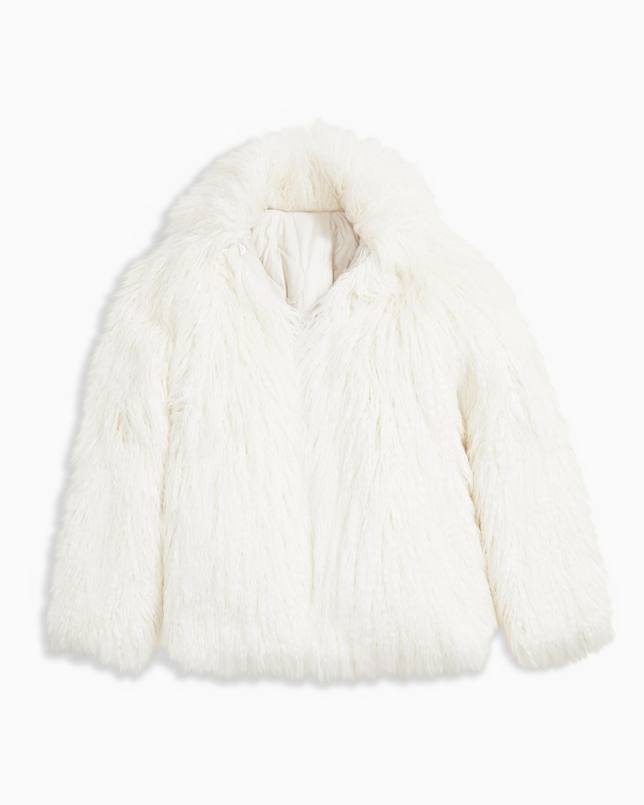 Adelyn Mongolian Faux Fur Reversible Coat - Ecru | rag & bone