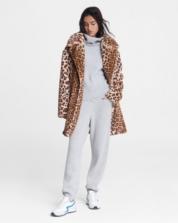 Emma Faux Fur Leopard Coat image number 2