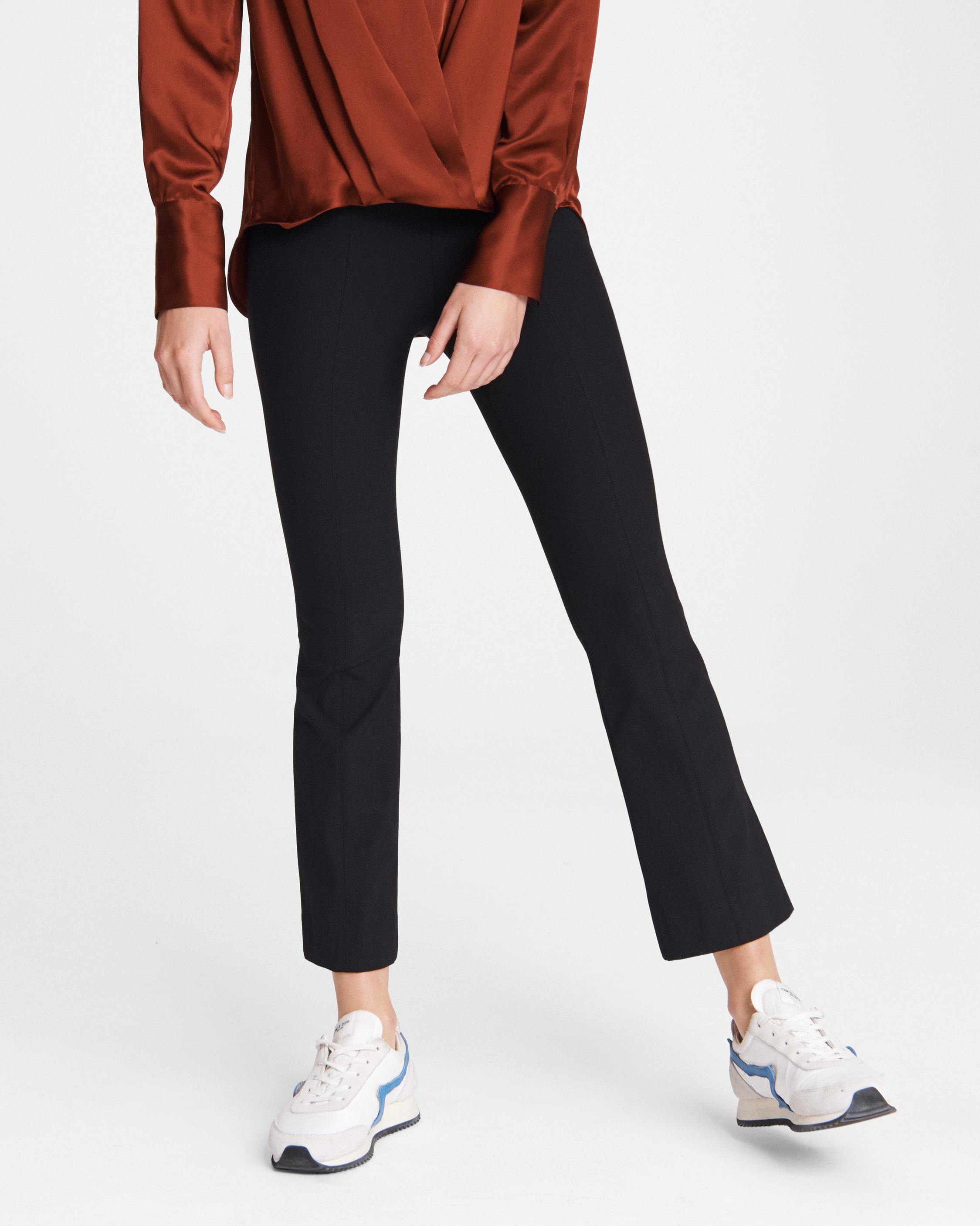 Kick cropped stretch-cotton flared pants
