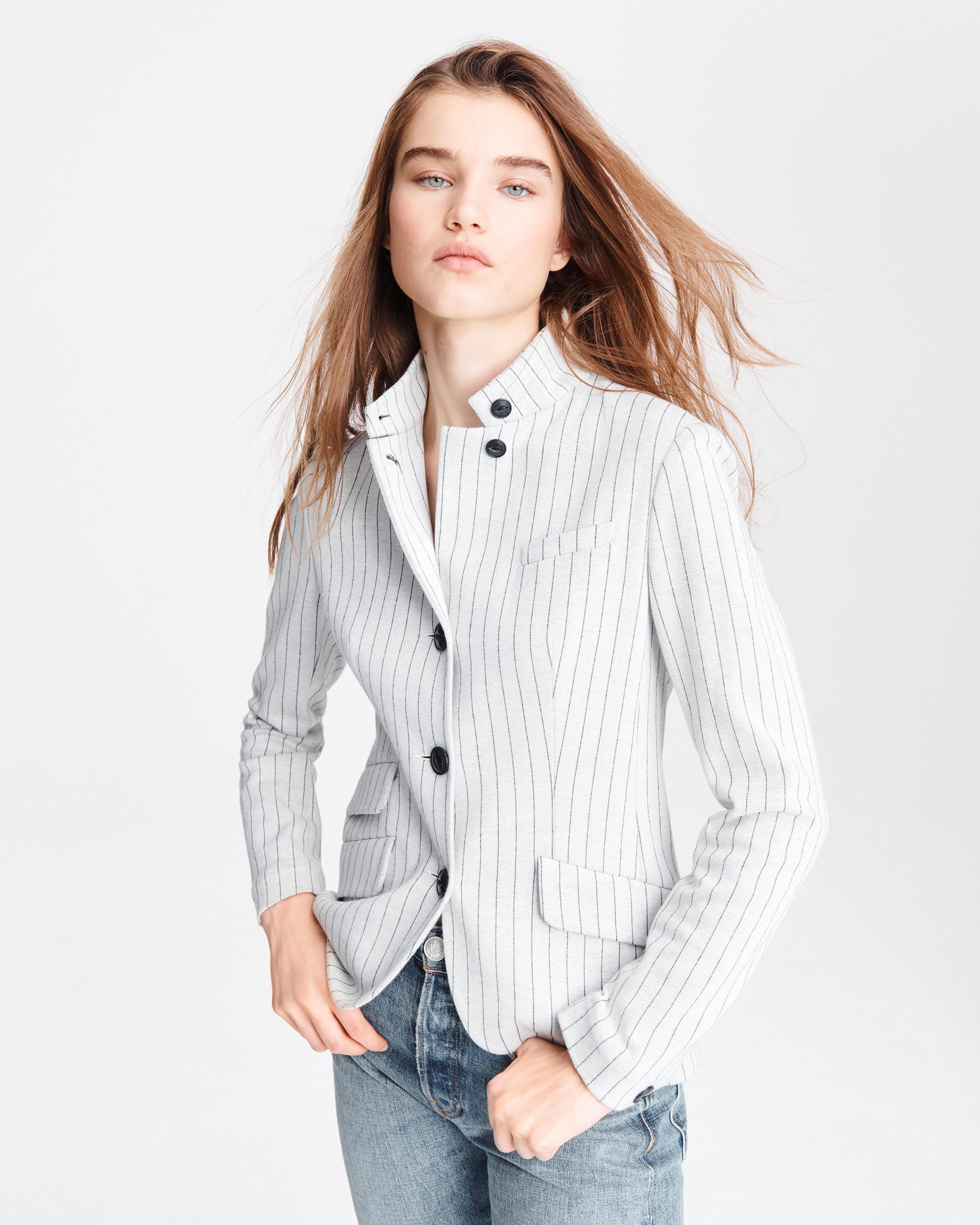 Slade White Pinstripe Blazer for Women rag bone