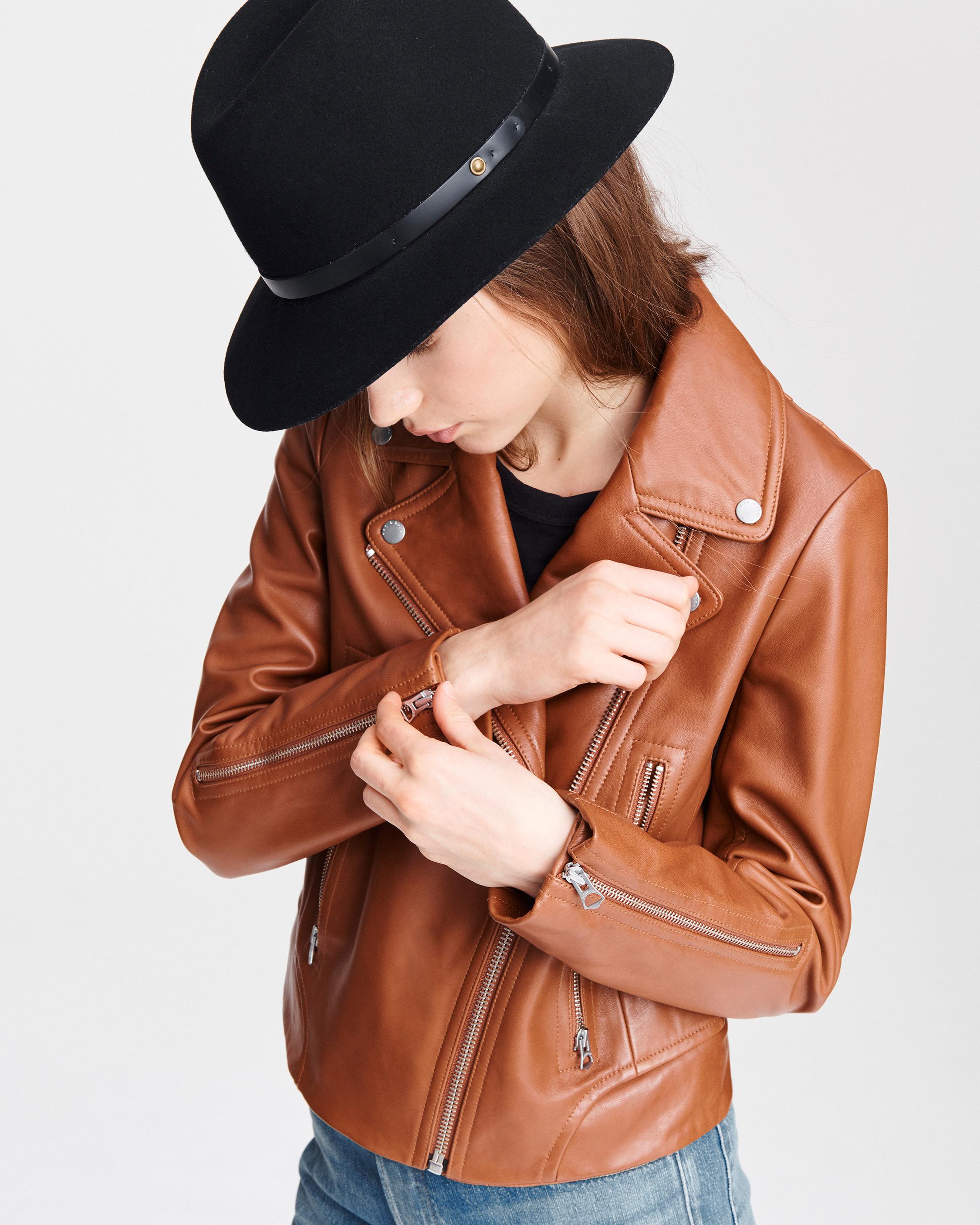 Mack Leather Moto Jacket for Women