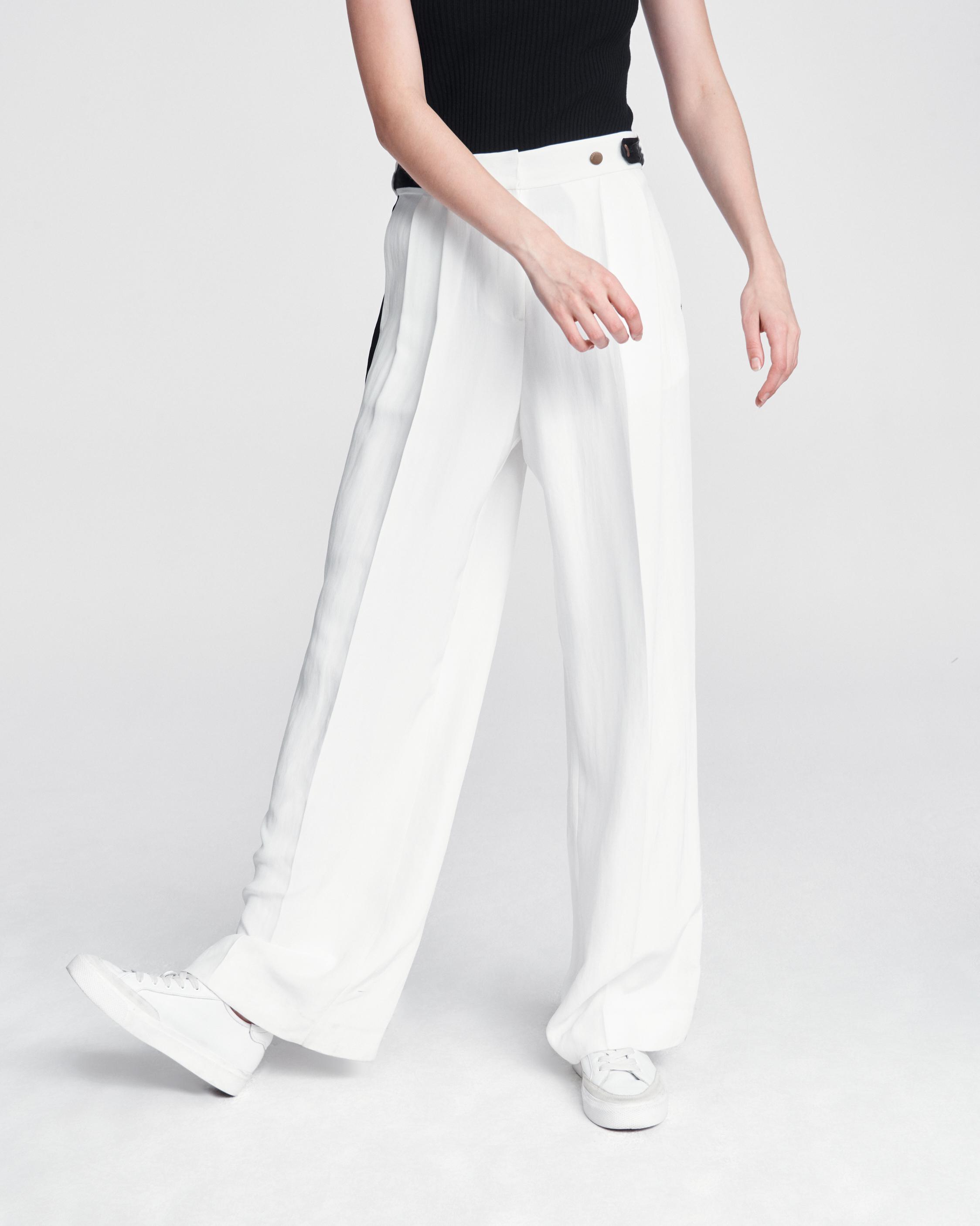 High Rise Pleated Wide-Leg Trousers