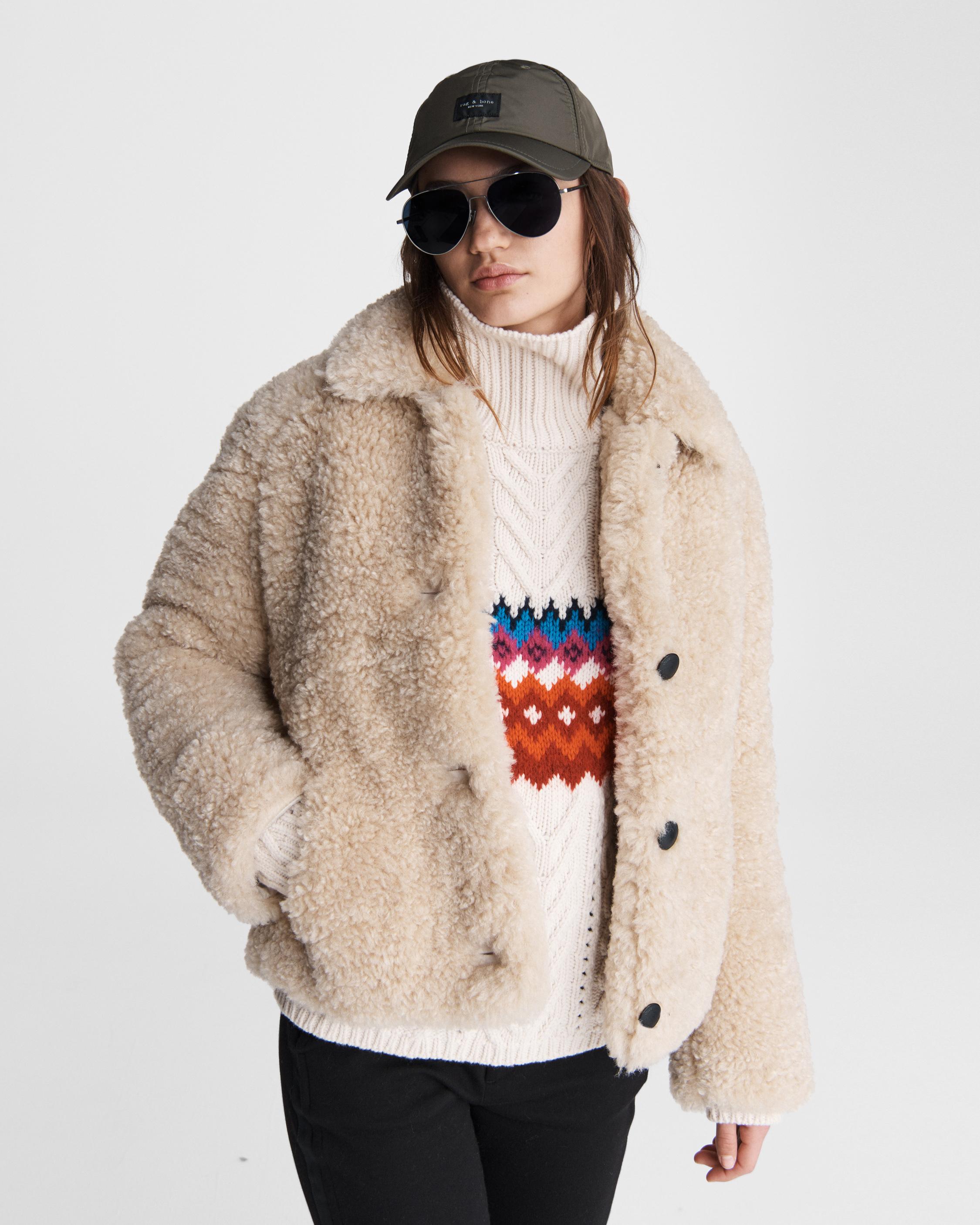 Buy the Hesper Faux Fur Coat | rag & bone