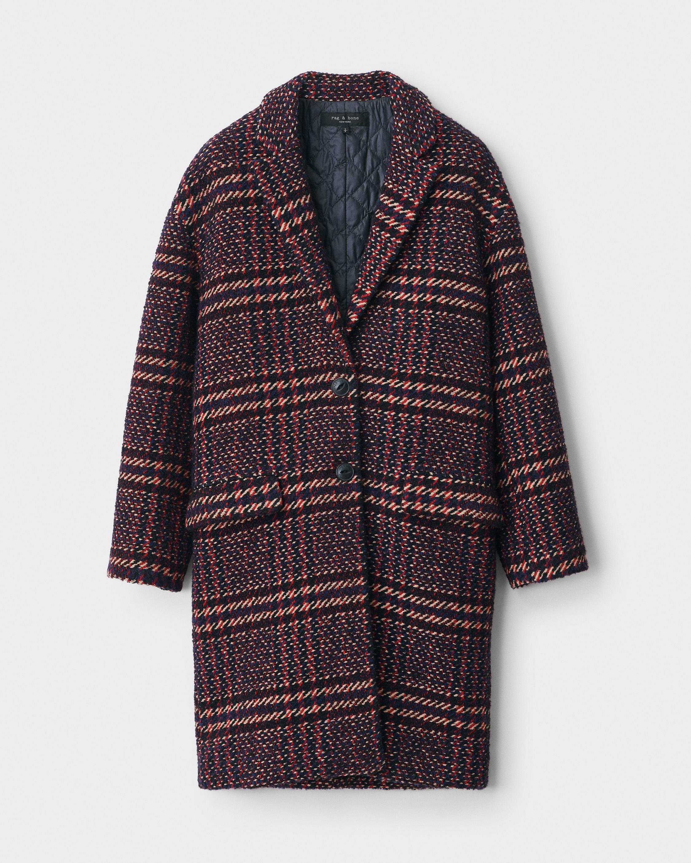 estelle cocoon wool blend coat