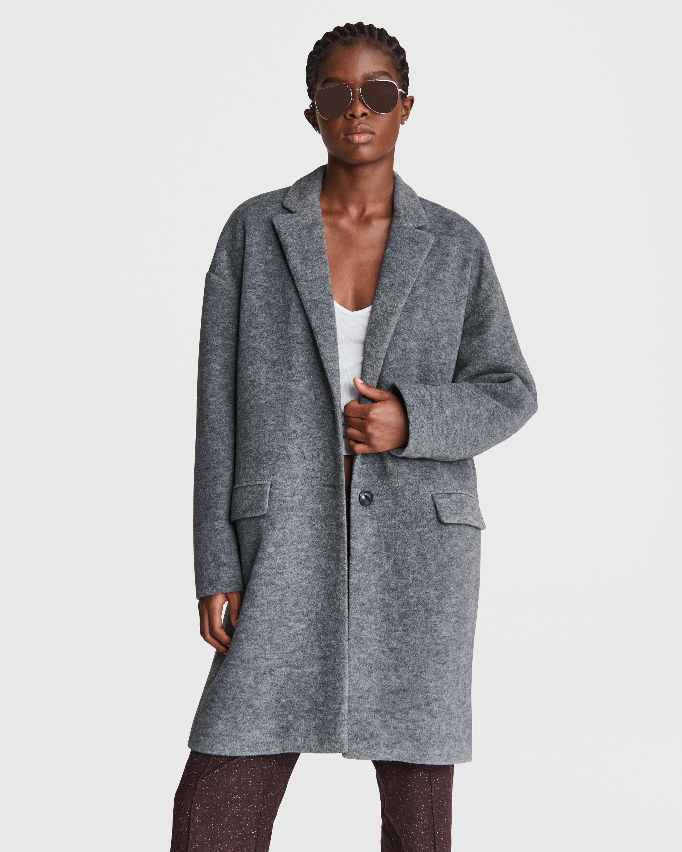 Grey cocoon coat best sale