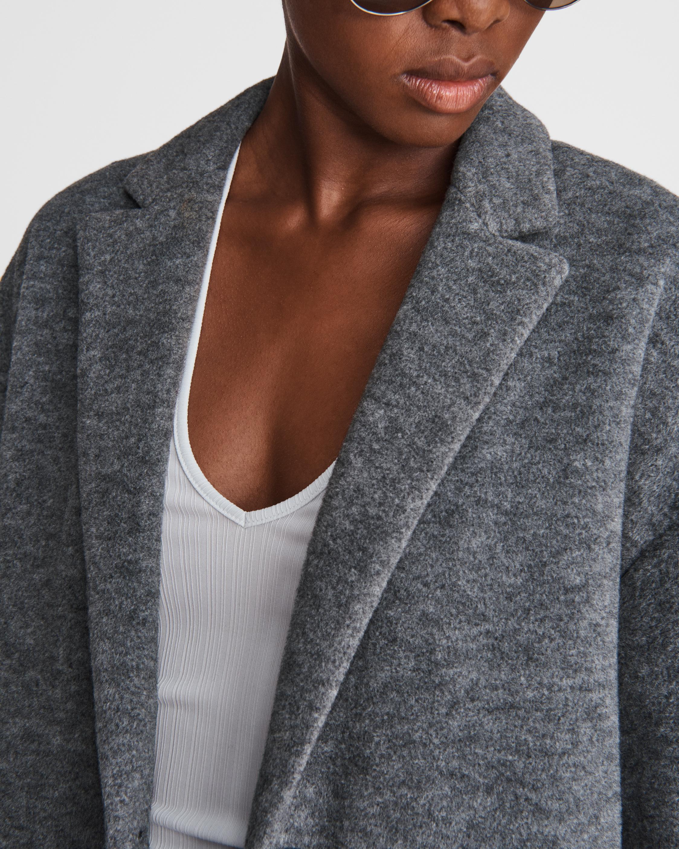 estelle cocoon wool blend coat