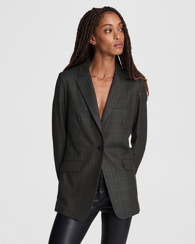 Ames Deconstructed Check Wool Blazer image number 1