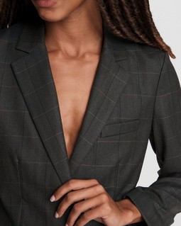 Ames Deconstructed Check Wool Blazer image number 5