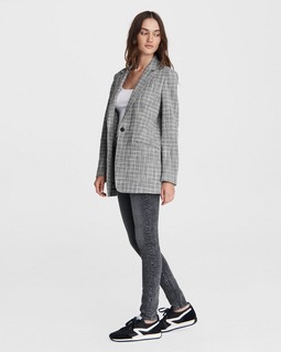 Ames Deconstructed Check Cotton Blazer image number 4