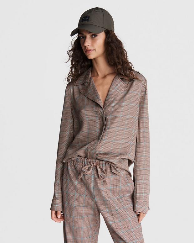 Field Plaid Rayon Blouse image number 1