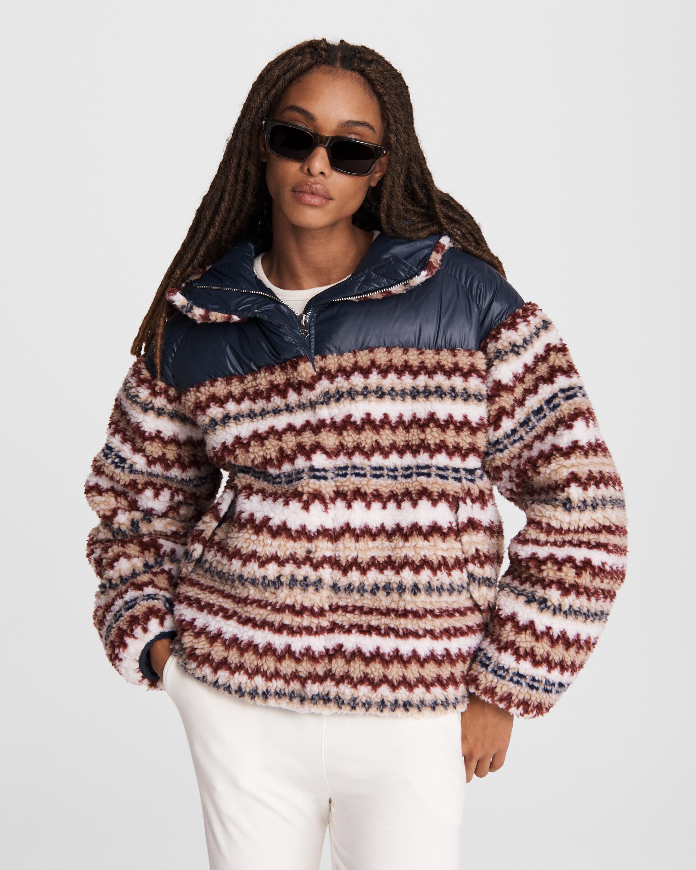 Joelle Sherpa Printed Puffer Jacket rag bone