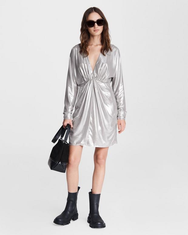 Eloise Metallic Mini Dress image number 1