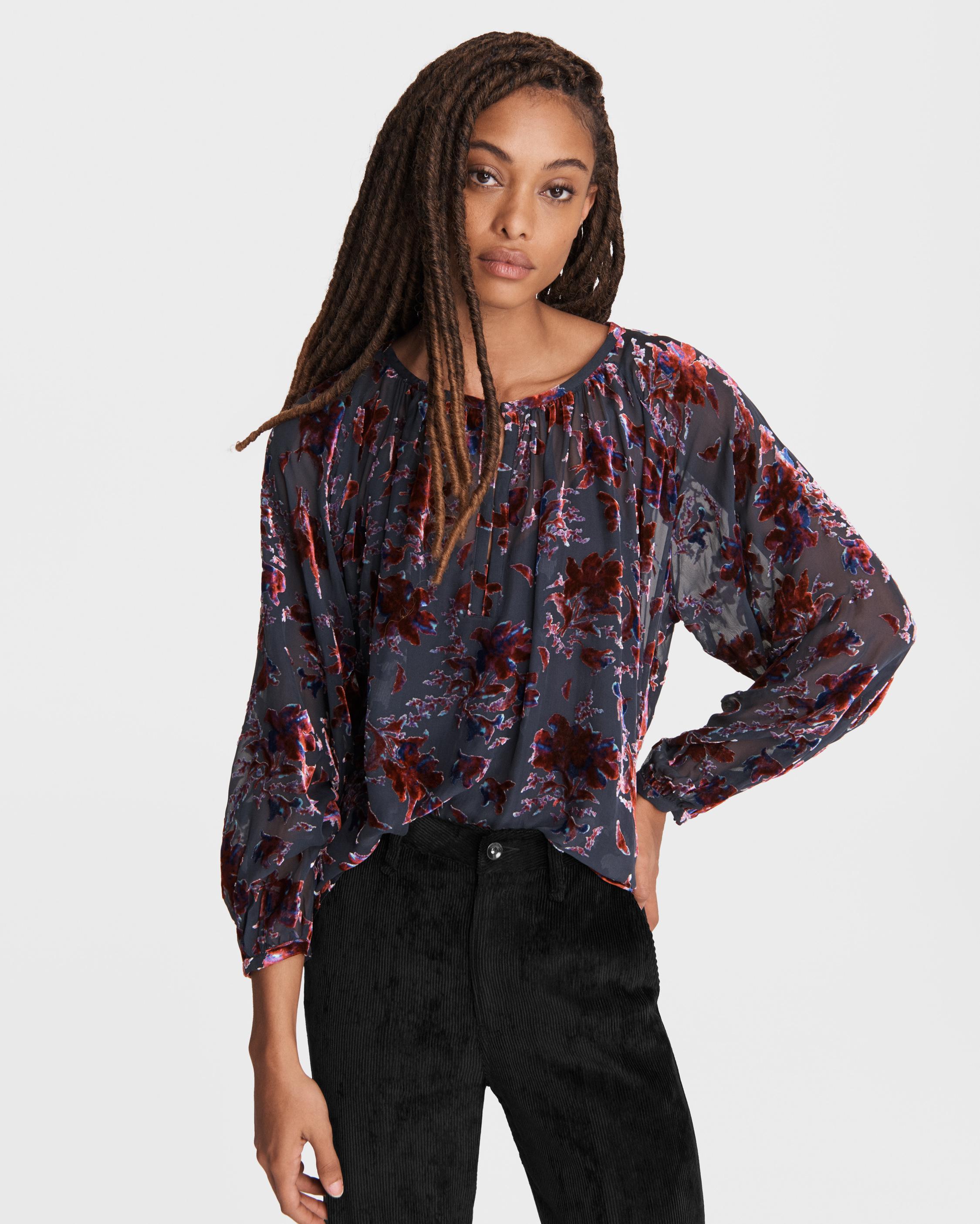 Buy the Yuni Velvet Burnout Blouse | rag & bone