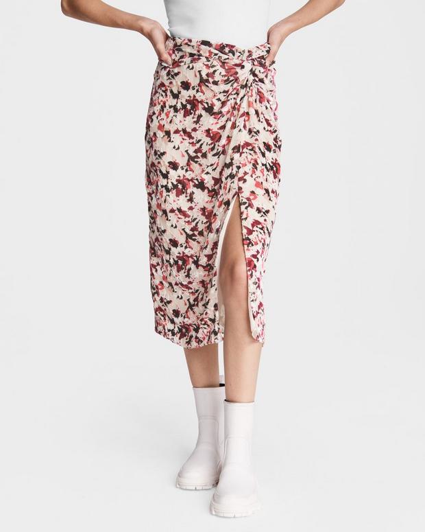 Amber Burnout Midi Skirt image number 1