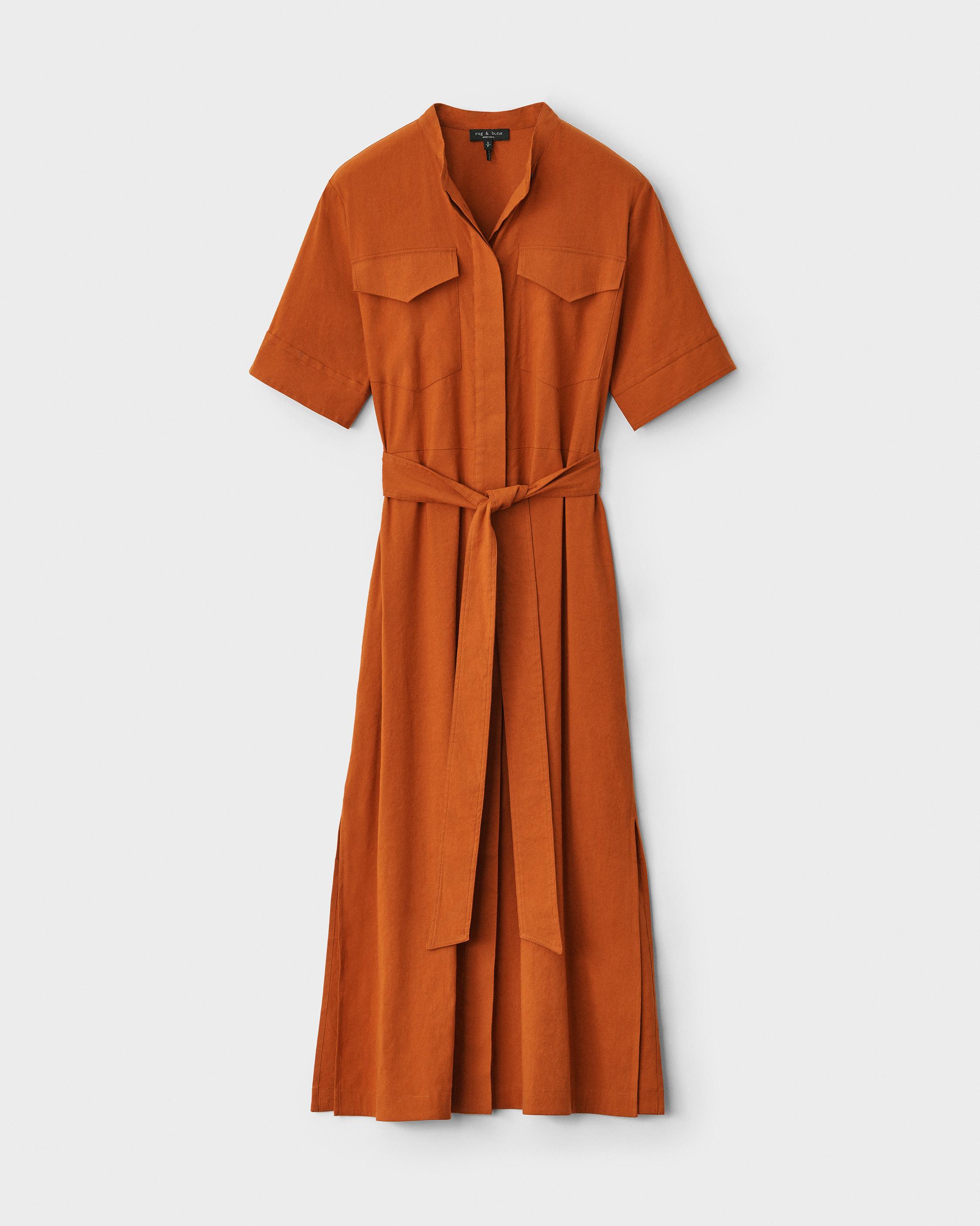 Selma Long Dress Mono Dot