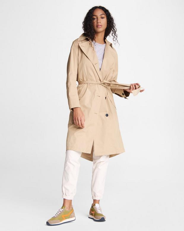 Classic Cotton Blend Trench