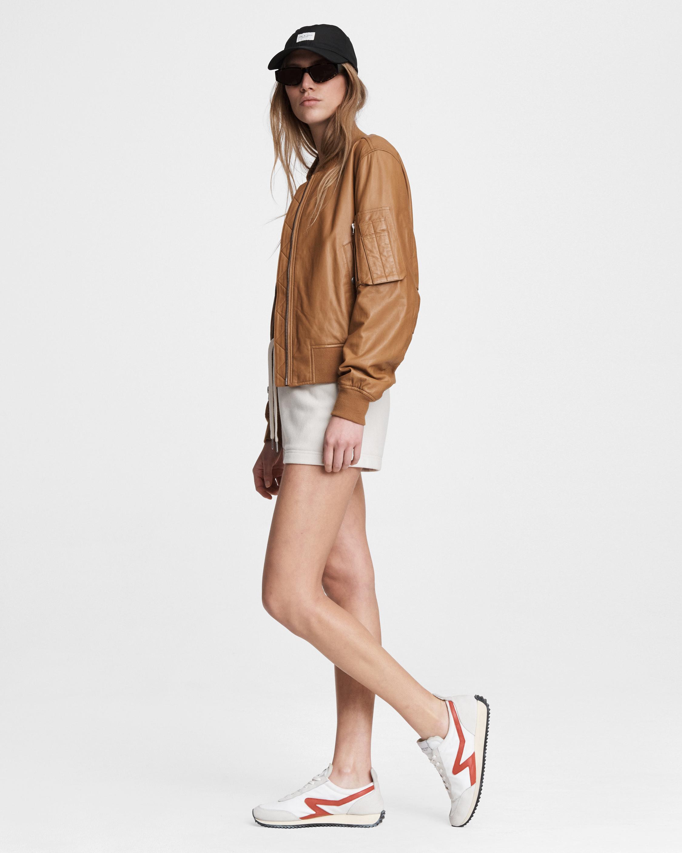 Manston Leather Bomber Beige rag bone