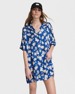 Reed Mini Shirt Dress - Blue Floral | rag & bone