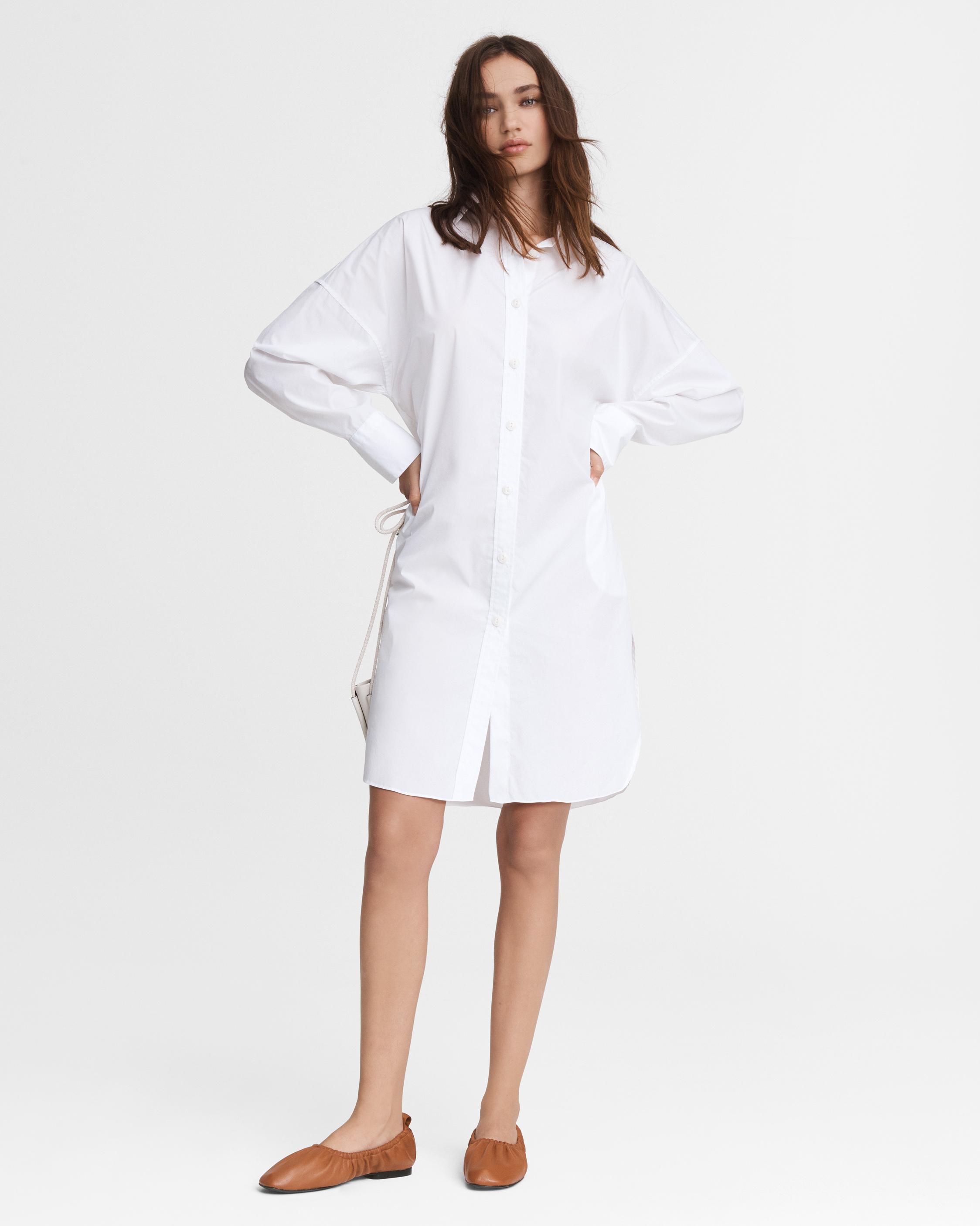 rag and bone white shirt dress