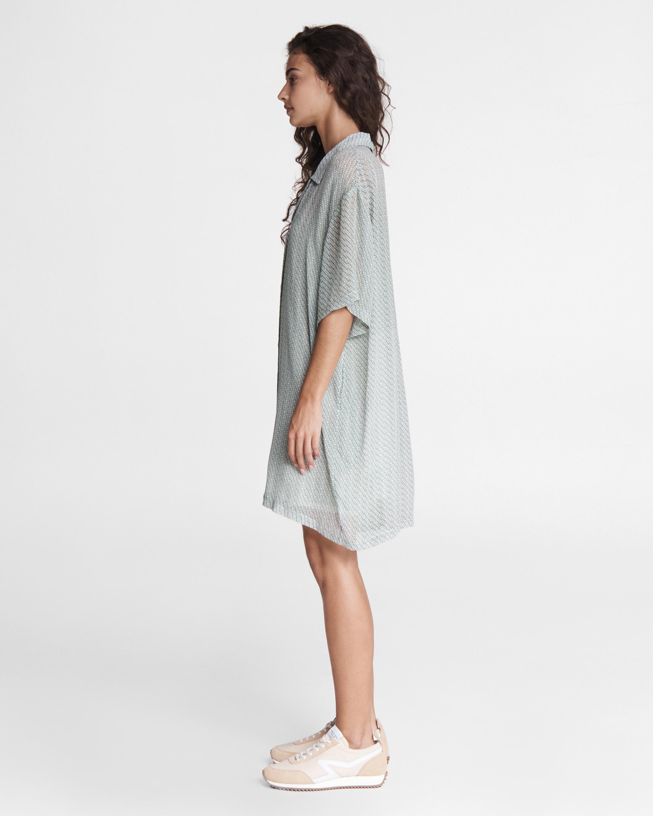 Printed Shirt & rag Reed Dress bone Mini |