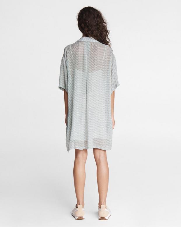 Reed Printed Mini Shirt Dress image number 4