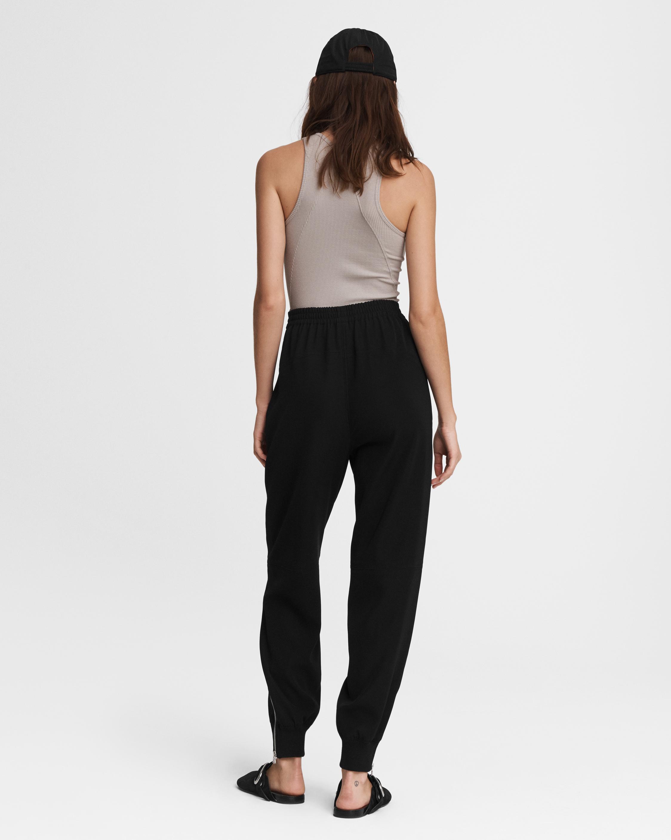 Black crepe joggers online