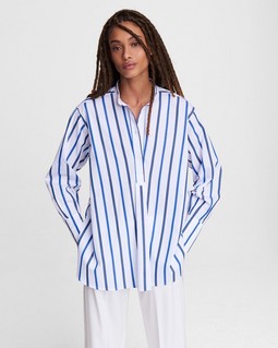 Allison Striped Cotton Tunic image number 1
